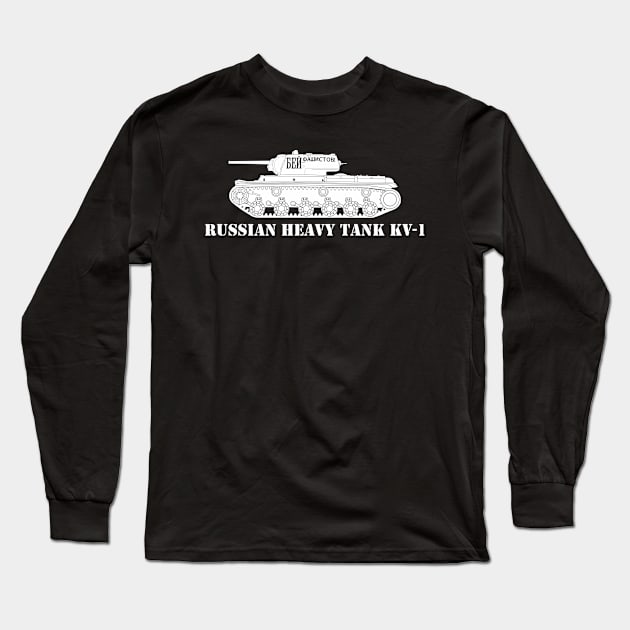 The legendary Russian KV-1 tank Long Sleeve T-Shirt by FAawRay